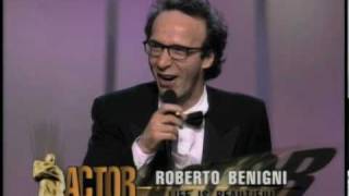Roberto Benigni Wins Best Actor  71st Oscars 1999