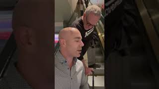 Escalator Interview with Jimi Ryan running to a flight