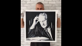 Extremely limited  just released Dai Vernon The Professor official print by Jay Fortune