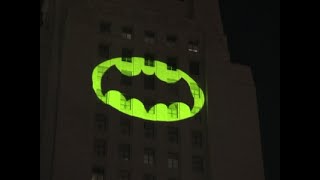 BatSignal lit up for Adam West
