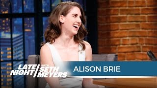 Alison Brie Accidentally Peed on Her Vintage Mad Men Undergarments  Late Night with Seth Meyers