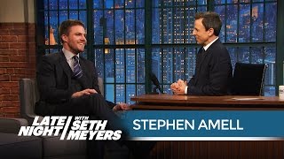 Arrows Stephen Amells Terrible Golden Globes Experience  Late Night with Seth Meyers