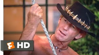 Crocodile Dundee II 1988  Hung from a Rooftop Scene 310  Movieclips