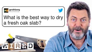 Nick Offerman Answers Woodworking Questions From Twitter  Tech Support  WIRED