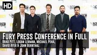 Fury Press Conference in Full  Brad Pitt Shia LaBeouf Logan Lerman David Ayer