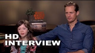 What Maisie Knew Alexander Skarsgard and Onata Aprile Official Interview  ScreenSlam
