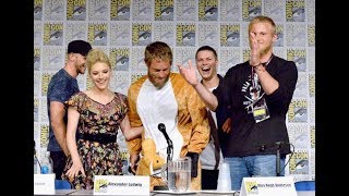 FUNNY Travis Fimmel Ragnar Crashes VIKINGS ComicCon Panel in Kangaroo Costume