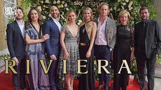 Riviera Season 2 Premiere Interviews  Julia Stiles Poppy Delevingne Lena Olin