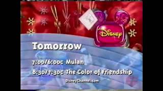 Disney Channel Movies  Promo  2000  Tomorrow  Mulan  The Color of Friendship