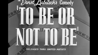 To Be Or Not To Be  Trailer