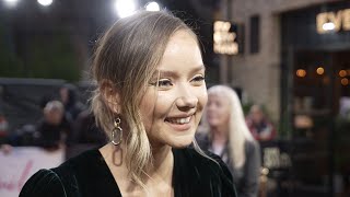 Alexandra Dowling chats about playing Charlotte Bront in EMILY 2022 at the films London premiere