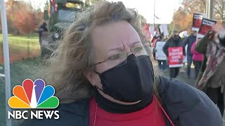 Pennsylvania Nurses Go On Strike As Covid Cases Surge  NBC News NOW