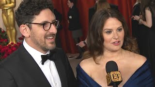 Why Katie Lowes and Husband Adam Shapiro Brought THOUSANDS of Pretzels to the Oscars Exclusive