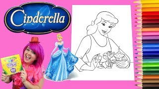 Coloring Cinderella Disney Princess Coloring Book Page Colored Pencil Prismacolor  KiMMi THE CLOWN