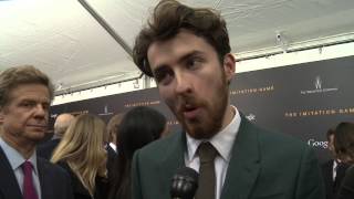 The Imitation Game Matthew Beard Red Carpet Movie Premiere Interview  ScreenSlam