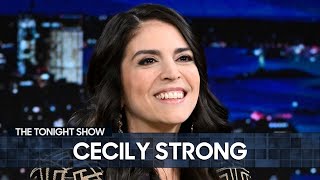 Cecily Strong Spills on Her SNL Departure and Why She Displays Wigs in Her Home  The Tonight Show