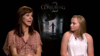 The Conjuring 2 Frances OConnor  Madison Wolfe Official Movie Interview  ScreenSlam