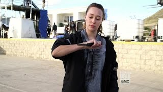 Talking Dead 626 Do Not Disturb  Alycia DebnamCarey Butterfly Knife Skills