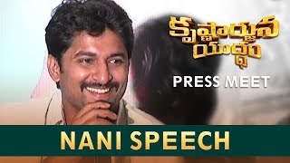 Nani Speech   Krishnarjuna Yudham Press Meet