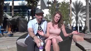 Jacky St James And Eddie Powell poolside before the AVN Awards 2014