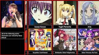 Anime characters with same voice actoractress  Nana Mizuki  Part 1