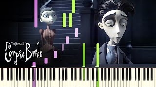 PIANO TUTORIAL Victors Piano Solo  Tim Burtons Corpse Bride Piano Cover Synthesia Movie