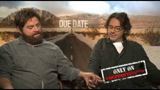 Robert Downey Jr and Zach Galifianakis funny DUE DATE Interview  ScreenSlam
