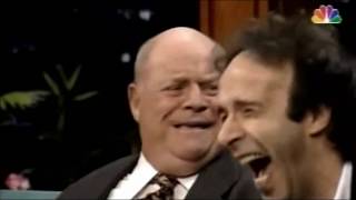 Don Rickles on Jay Leno w Roberto Benigni embracing absolute craziness 1996