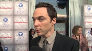 The Normal Heart Jim Parsons Tommy Boatwright Exclusive TV Interview ScreenSlam