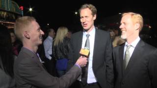 Jon Lucas and Scott Moore writers of The Hangover Interview  21 and Over Movie Premiere