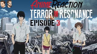 First Time ANIME REACTION TERROR IN RESONANCE 2014 1x03 Search  Destroy Episode 3