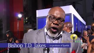 Bishop TD Jakes on the Red Carpet of Hollywood SPARKLE Premiere