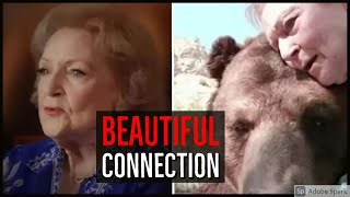 Betty White Sits Next To Big Grizzly Bear Pops A Smooch On His Cheek