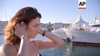 Olga Kurylenko launches new comedy film Salty on Cannes yacht