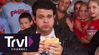Ultimate Cheesesteak Challenge  Man v Food  Travel Channel