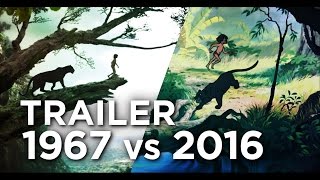The Jungle Book Trailer   1967 vs 2016 ComparisonSide by Side