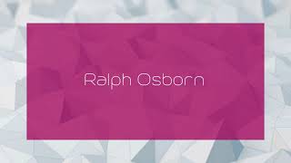 Ralph Osborn  appearance