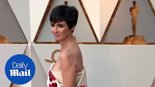 Paz Vega arrives on the 2018 Oscars red carpet in strapless  Daily Mail