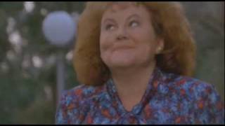 Edie McClurg finds something to sit on