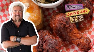 Guy Fieri Eats Some HOT Chicken   Diners DriveIns and Dives  Food Network
