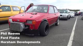 FWD Drag Testing Phil Reeves Ford Fiesta XR2 Santa Pod Raceway