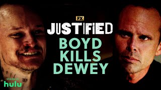 Boyd Walton Goggins Kills Dewey Damon Herriman  Scene  Justified  FX