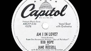 1952 OSCARNOMINATED SONG Am I In Love  Bob Hope  Jane Russell