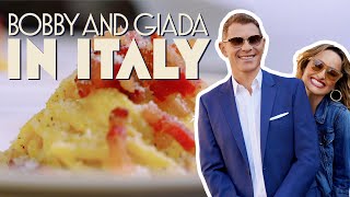 Bobby Flay and Giada De Laurentiis Eat Iconic Pasta alla Carbonara in Rome  discovery