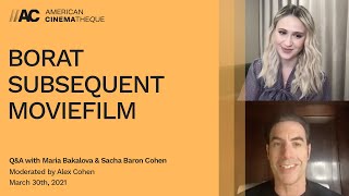 BORAT SUBSEQUENT MOVIEFILM  QA with Sacha Baron Cohen  Maria Bakalova