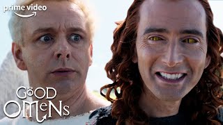Crowley and Aziraphales First Scene  Good Omens  Prime Video