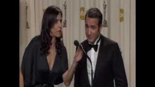 Oscars 2012 The Artist Producer and Jean Dujardin Backstage Interview HD  ScreenSlam