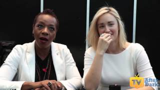 Marianne JeanBaptiste Mayfair  Ashley Johnson Patterson from Blindspot NYCC 2015 Interview