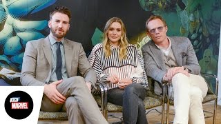 Ask Marvel Chris Evans Elizabeth Olsen Paul Bettany  Marvels Captain America Civil War
