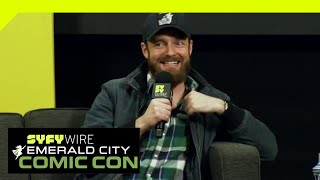 The Walking Deads Ross Marquand Does Celebrity Impressions  ECCC 2019  SYFY WIRE